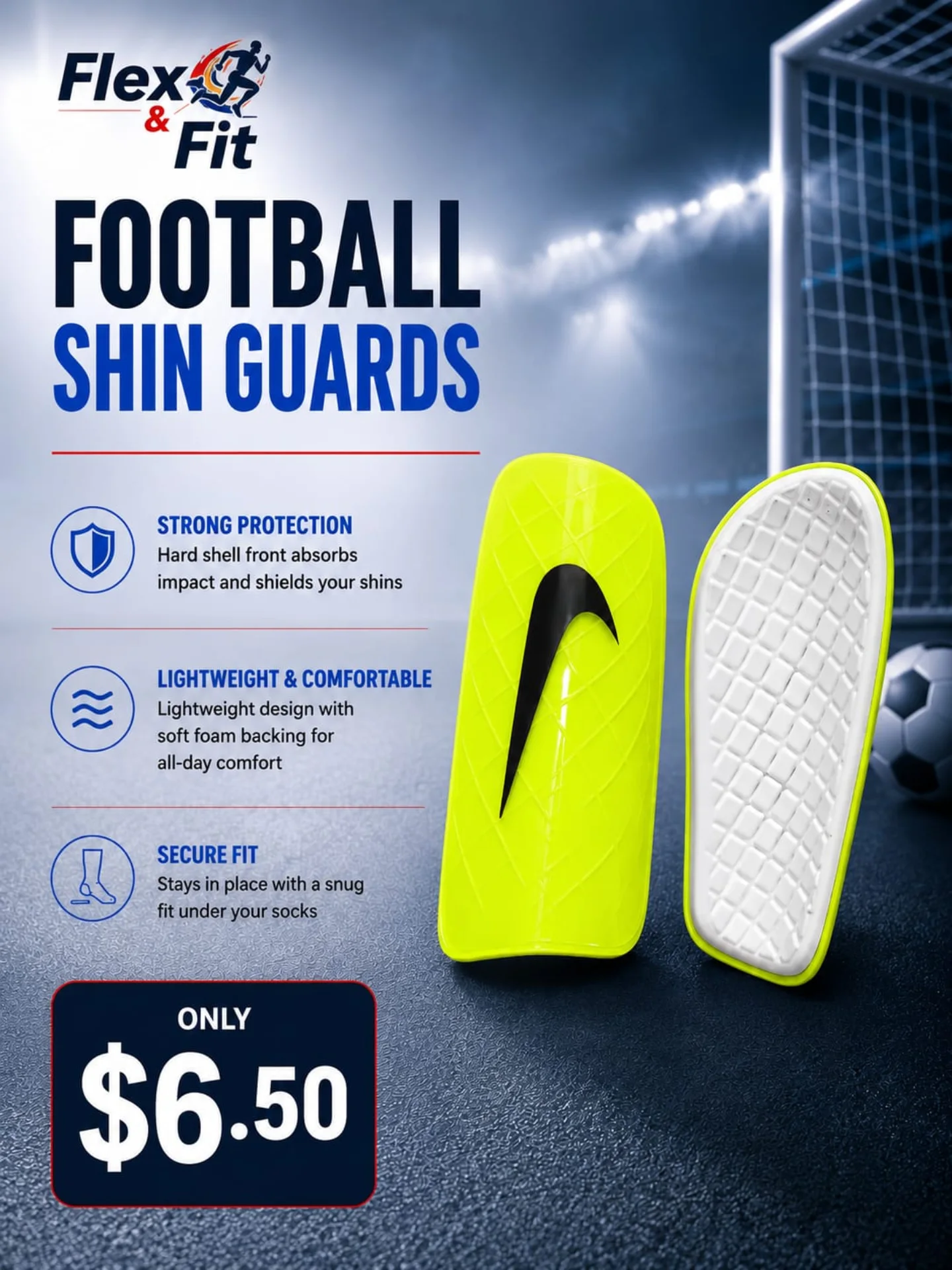 Football shin guards · Pair